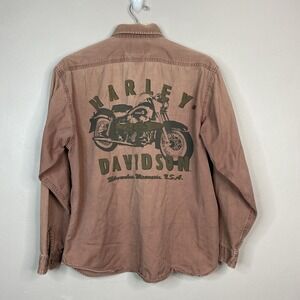 Vintage Harley Davidson Milwaukee Wisconsin Snap Shirt Motorcycle Size‎ XL